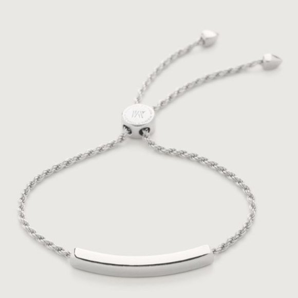 Linear Chain Silver Bracelet Monica Vinader - engraved - Picture 1 of 10